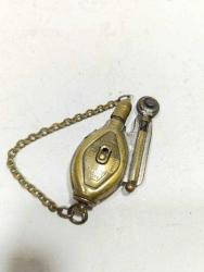 Ç10----OSMANLI PULLU ŞİŞE ÇAKMAK--KAPAK ZİNCİR ORİJİNAL DEĞİL