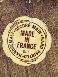 Vintage Fransız Üç Boyutlu Ahşap Stil Duvar Tabağı