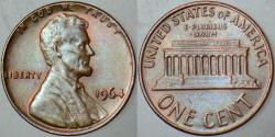 AMERİKA BİRLEŞİK DEVLETLERİ 1 CENT 1964 LINCOLN MEMORIAL CENT. 19 mm ÇİLALTI.