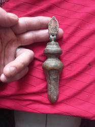 Osmanlı Mühür bulunan bronz çekül (şakül)