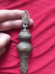 Osmanlı Mühür bulunan bronz çekül (şakül)