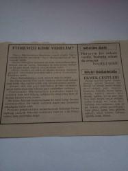 1 Mart 1995-Orijinal Takvim Yaprağı-Doğum Günü-Söz,Nişan,Nikâh,Düğün ve Önemli Günler Hediyesi-Fatih Hak ve Hizmet Vakfı-Ayet/Hadis(Nahl:22)-Fitremizi Kime Verelim?-Hadis-i Şerif-Ekmek Çeşitleri