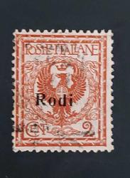 Italya 1912 - Rodos işgal sürşarjlı- damgalı