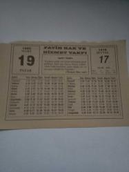 19 Mart 1995-Orijinal Takvim Yaprağı-Doğum Günü-Söz,Nişan,Nikâh,Düğün ve Önemli Günler Hediyesi-Fatih Hak ve Hizmet Vakfı-Ayet/Hadis(Tirmizi,Birr:662)-Dengesiz Beslenmenin Tehlikeleri-Sözün Özü-Havamatik..