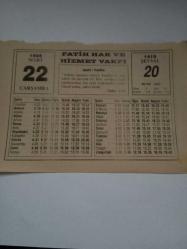 22 Mart 1995-Orijinal Takvim Yaprağı-Doğum Günü-Söz,Nişan,Nikâh,Düğün ve Önemli Günler Hediyesi-Fatih Hak ve Hizmet Vakfı-Ayet/Hadis(taha:132)-Kabristandan Geçerken-N.Fazıl Kısakürek-Gerçek Görüntü