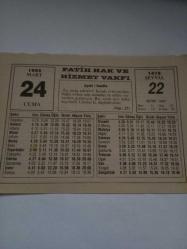 24 Mart 1995-Orijinal Takvim Yaprağı-Doğum Günü-Söz,Nişan,Nikâh,Düğün ve Önemli Günler Hediyesi-Fatih Hak ve Hizmet Vakfı-Ayet/Hadis(Nûr:27)-Hayvanlar Aleminden Birkaç İbret-Confidences-Film Hileleri