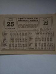 25 Mart 1995-Orijinal Takvim Yaprağı-Doğum Günü-Söz,Nişan,Nikâh,Düğün ve Önemli Günler Hediyesi-Fatih Hak ve Hizmet Vakfı-Ayet/Hadis(Maide:73)-(Dünden Devam)-F.Şahsuvar-Papağan Nasıl konuşur