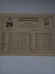 26 Mart 1995-Orijinal Takvim Yaprağı-Doğum Günü-Söz,Nişan,Nikâh,Düğün ve Önemli Günler Hediyesi-Fatih Hak ve Hizmet Vakfı-Ayet/Hadis(Hadis/Müslim)-İslam ve Sosyal Hayat-Sözün Özü-Yüzdeki Lekeler