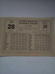 28 Mart 1995-Orijinal Takvim Yaprağı-Doğum Günü-Söz,Nişan,Nikâh,Düğün ve Önemli Günler Hediyesi-Fatih Hak ve Hizmet Vakfı-Ayet/Hadis(Azhab:1)-İmam Buhari-Sözün Özü-25 Yıl Önce