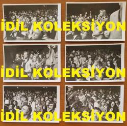 NEBAHAT ÇEHRE'NİN ORİJİNAL 6'LI FOTOĞRAF SETİ - 18 x 12 cm EBADINDA - NEBAHAT ÇEHRE, BASKETBOLCU EŞİ YAVUZ DEMİR'LE BİRLİKTE BİR MÜSABAHA İZLERKEN ÇEKİLMİŞ 6 FARKLI KARE. 1970'LER