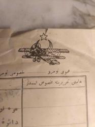 Çok Nadir: Osmanlıca Türk Hava Yolları Belgesi - Merkezi Savcılık Onaylı Arka Yüz!