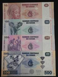 KONGO 2013-22 YILLARI 50-100-200-500 FRANK ÇİL