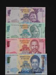 MALAWİ 2020-21 YILLARI 20-50-100-200 KWACHA ÇİL