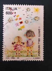 Italya -damgalı pul