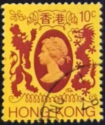 +++ HONG KONG KRALİÇE ELIZABETH II      1982   10C    - DAMGALI