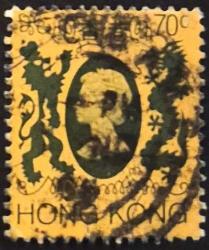 +++ HONG KONG KRALİÇE ELIZABETH II      1982   70C    - DAMGALI