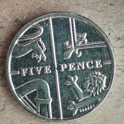 İNGİLTERE   2016    5 PENCE