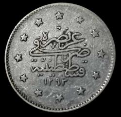 Abdülhamid 1293/28 2 Kuruş gümüş 2.40g