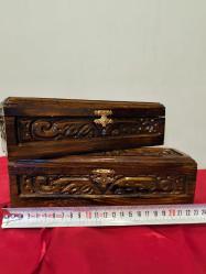 LOT.11 » 2 adet ahşap kutu, marküteri