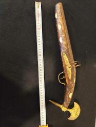 Sedefli Baltalı Piştov Silah