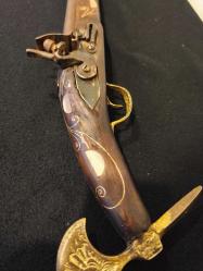Sedefli Baltalı Piştov Silah