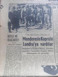 Vatan Gazetesi - Turkish Newspaper - 31 Mayıs 1953 - böyle mi olacaktı yazdan Ahmet Emin Yalman Başmakale - Adnan menderes'te Fuat Köprülü Londra'ya vardılar fotoğraf - Üçlü pakt askeri temsilcileri atinada toplanıyorlar - Tarsus vapuru hareket etti fotoğraf - cumhurbaşkanı Celal Bayar Kore'ye gidecek değiştirme birliğinin tatbikatında fotoğraf - Hilton oteli için Amerika'ya gidecek olanlar - Bahar ve çiçek bayramı başladı - Gülhane parkına giren çiçekli bir araba fotoğraf - fetih yıldönümünün yurt dışındaki akisleri - eski muharrirler için jübile yapıldı yapıldı fotoğraf - Kadınlar tekkesi yazan Refik Halit Karay Yazı Dizisi - Fatih ve vicdan hürriyeti yazan avukat Mustafa Emil Elöve - Türkiye İş Bankası Nişantaşı ajansı açılışı fotoğraf - İstanbul kapılarında fethin büyük tarihi romanı yazan Feridun Fazıl Tülbentçi Yazı Dizisi - Afyon fiyatları kararlaştırıldı - İstanbul Ankara İzmir Radyosu Programı -  Şehir Tiyatrosu Ankara dram kısmında Konsolos - Atlas sineması ters yüz oyunu
