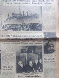 Vatan Gazetesi - Turkish Newspaper - 31 Mayıs 1953 - böyle mi olacaktı yazdan Ahmet Emin Yalman Başmakale - Adnan menderes'te Fuat Köprülü Londra'ya vardılar fotoğraf - Üçlü pakt askeri temsilcileri atinada toplanıyorlar - Tarsus vapuru hareket etti fotoğraf - cumhurbaşkanı Celal Bayar Kore'ye gidecek değiştirme birliğinin tatbikatında fotoğraf - Hilton oteli için Amerika'ya gidecek olanlar - Bahar ve çiçek bayramı başladı - Gülhane parkına giren çiçekli bir araba fotoğraf - fetih yıldönümünün yurt dışındaki akisleri - eski muharrirler için jübile yapıldı yapıldı fotoğraf - Kadınlar tekkesi yazan Refik Halit Karay Yazı Dizisi - Fatih ve vicdan hürriyeti yazan avukat Mustafa Emil Elöve - Türkiye İş Bankası Nişantaşı ajansı açılışı fotoğraf - İstanbul kapılarında fethin büyük tarihi romanı yazan Feridun Fazıl Tülbentçi Yazı Dizisi - Afyon fiyatları kararlaştırıldı - İstanbul Ankara İzmir Radyosu Programı -  Şehir Tiyatrosu Ankara dram kısmında Konsolos - Atlas sineması ters yüz oyunu