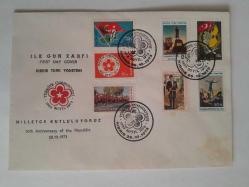 1973 KKTC TÜRKİYE CUMHURİYETİ'NİN 50.YILI FDC KÜÇÜK ABLEM