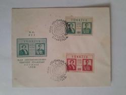1956  İRAN HÜKÜMDARLARININ TÜRKİYEYİ ZİYARETLERİ 2 ADET FDC