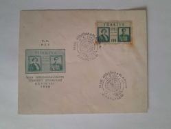 1956  İRAN HÜKÜMDARLARININ TÜRKİYEYİ ZİYARETLERİ 2 ADET FDC