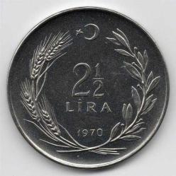 1970 fao saban kılıçtan üstündür 2.5lira hatıra parası