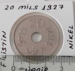 1927 FİLİSTİN 20 MILS ORİJİNAL MADENİ PARASI ÇİL F3İ2L1İ1S ORİJİNALİ PEK ÇIKMAZ