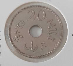 1927 FİLİSTİN 20 MILS ORİJİNAL MADENİ PARASI ÇİL F3İ2L1İ1S ORİJİNALİ PEK ÇIKMAZ