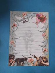 Asker Desenli Mektup Kağıdı