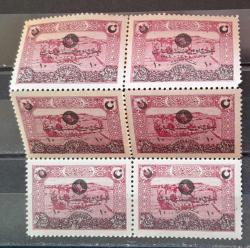 1919 SULTAN VAHDETTİN CULUS  10 kr./ 20 pa..DAMGASIZ  (MNH)  6 BLOK.