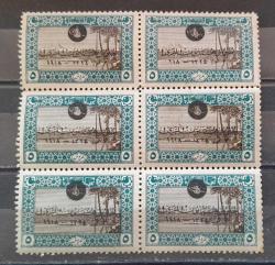 1919 SULTAN VAHDETTİN CULUS  5 kr.DAMGASIZ  (MNH)  6 BLOK.