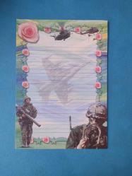 Asker Desenli Mektup Kağıdı