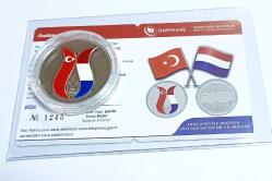 2024 YILI HOLLANDA İLE DOSTLUK ANLAŞMASININ 100.YILDÖNÜMÜ GÜMÜŞ HATIRA PARASI-SERTİFİKALI