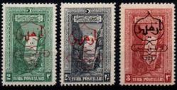 LOT.3 » 1928 İzmir Sergisi damgasız şarniyerli valörler