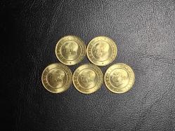 2023 YILI 5 KURUŞ 5  Lİ  SET ÇİL ( SARI RENKLİ ) TCM 0830