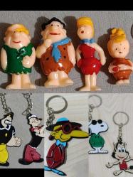 Koleksiyon nostalji tasarım dekor hediye vintage retro hobi reklam promosyon minyatür diorama taş devri figür oyuncak set. Kabasakal Temel reis Snoopy Hugo TipiTip anahtarlık süs aksesuar set