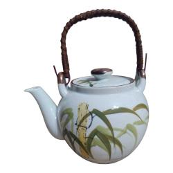 Vintage Alman Seramik El Boyama Demlik - Çaydanlık