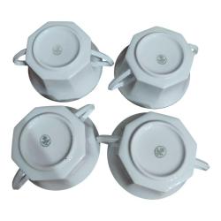 Bavaria Porselen Çift Kulplu Kase Seti 4'lü