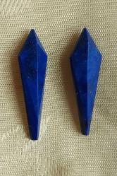AAA Kalite Lapis Geometrik Kesim Eş Çift (Küpe Taşı) 3 cm