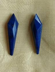 AAA Kalite Lapis Geometrik Kesim Eş Çift (Küpe Taşı) 3 cm