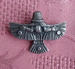 925 Ayar Gümüş Native American Kachina Thunderbird Broş 1970