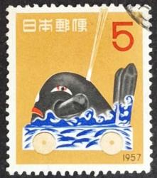 +++ JAPONYA OYUNCAK BALİNA   1957   - DAMGALI