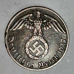 NAZİ ALMANYASI  1937 F    1 PFENING