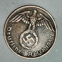 NAZİ ALMANYASI  1937  F    1 PFENING