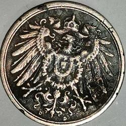 ALMANYA  1913  D    2   PFENNIG